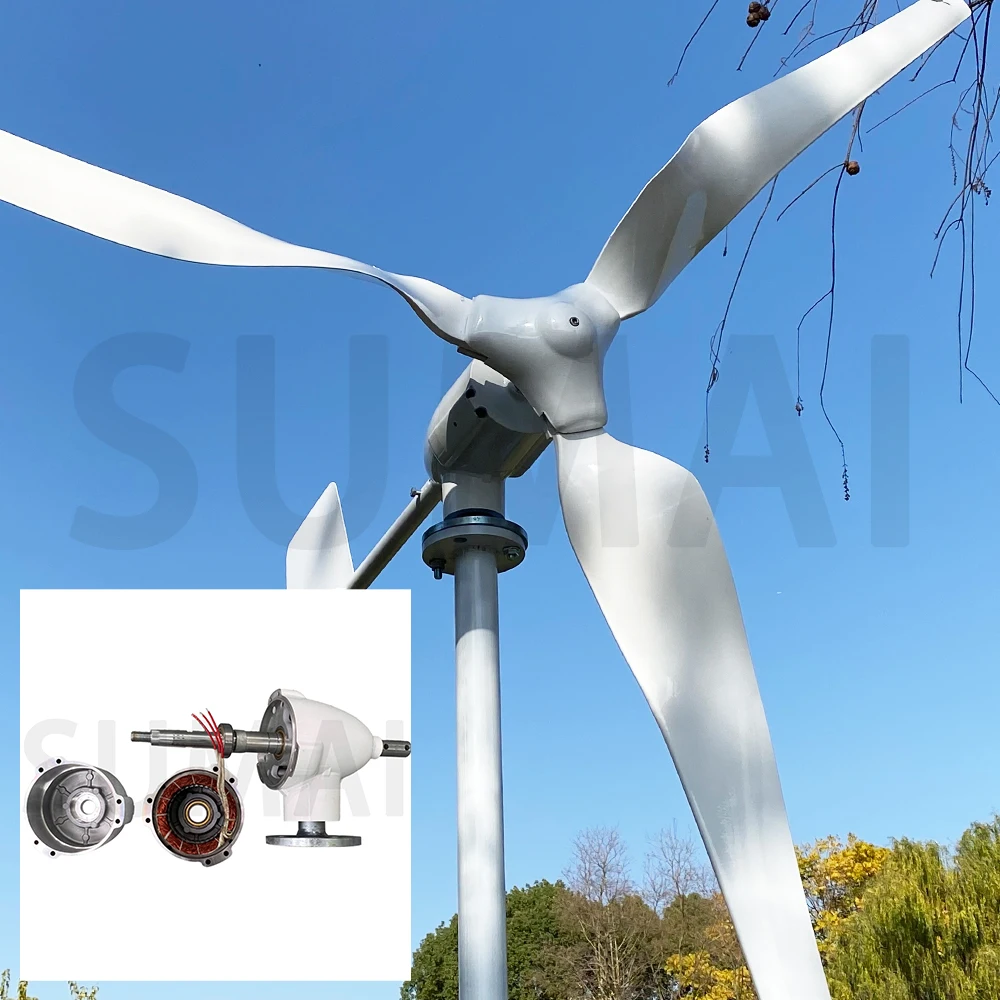 3000W Wind Turbine Generator 12V/24V/48V/96V Free Energy Generator High Efficiency Windmill  Alternative Energy For Home Use