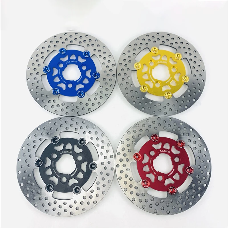 220mm Motorcycle Brake Disc Floating Disc Rotor Caliper Universal Scooter Tuning Parts Front and Rear Disc Brake Discs