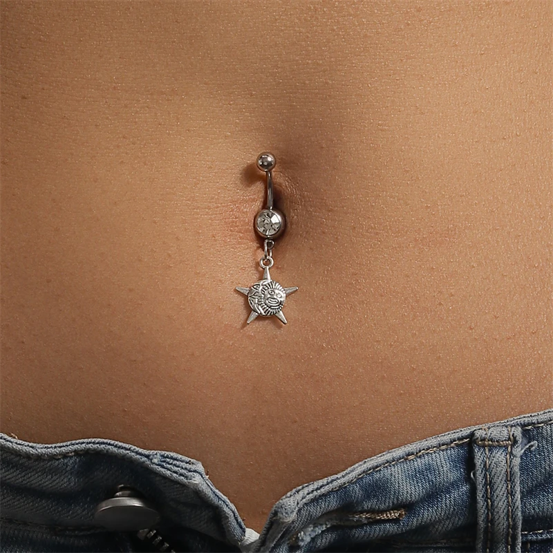 2Pcs/Set Fashion Alloy Sun Bel - огляд і ціна Body Jewelry Changing Kit