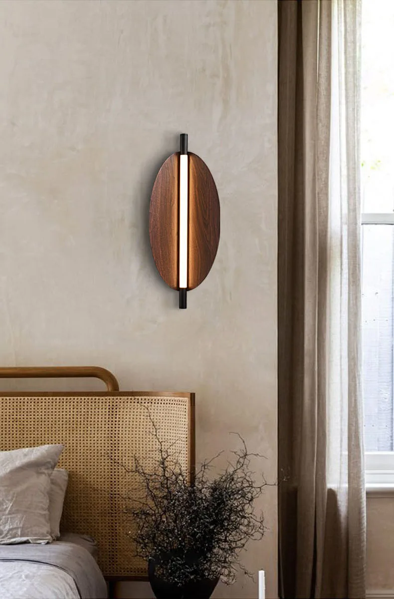 Brown Metal Leaf Home Wall Light