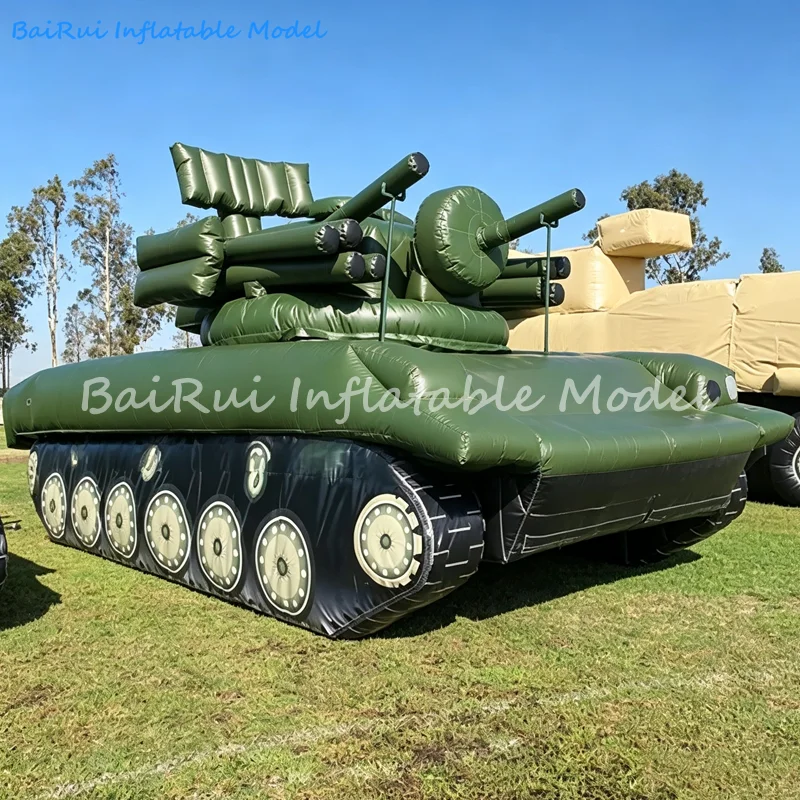 Giant Inflatable Tank Air Blow 1:1 Simulation Decoy Model Outdoor Decoration Props for Event