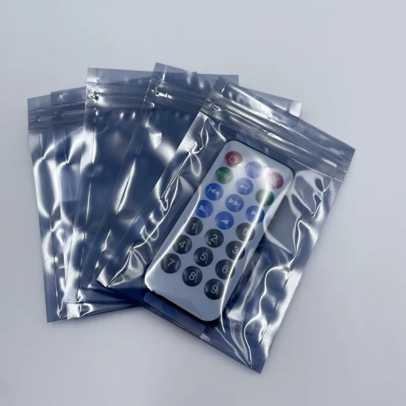 100Pcs/Lot Antistatic Aluminum Storage Bag Zip Lock Resealable Anti Static Pouch for Electronic Accessories Package Bags