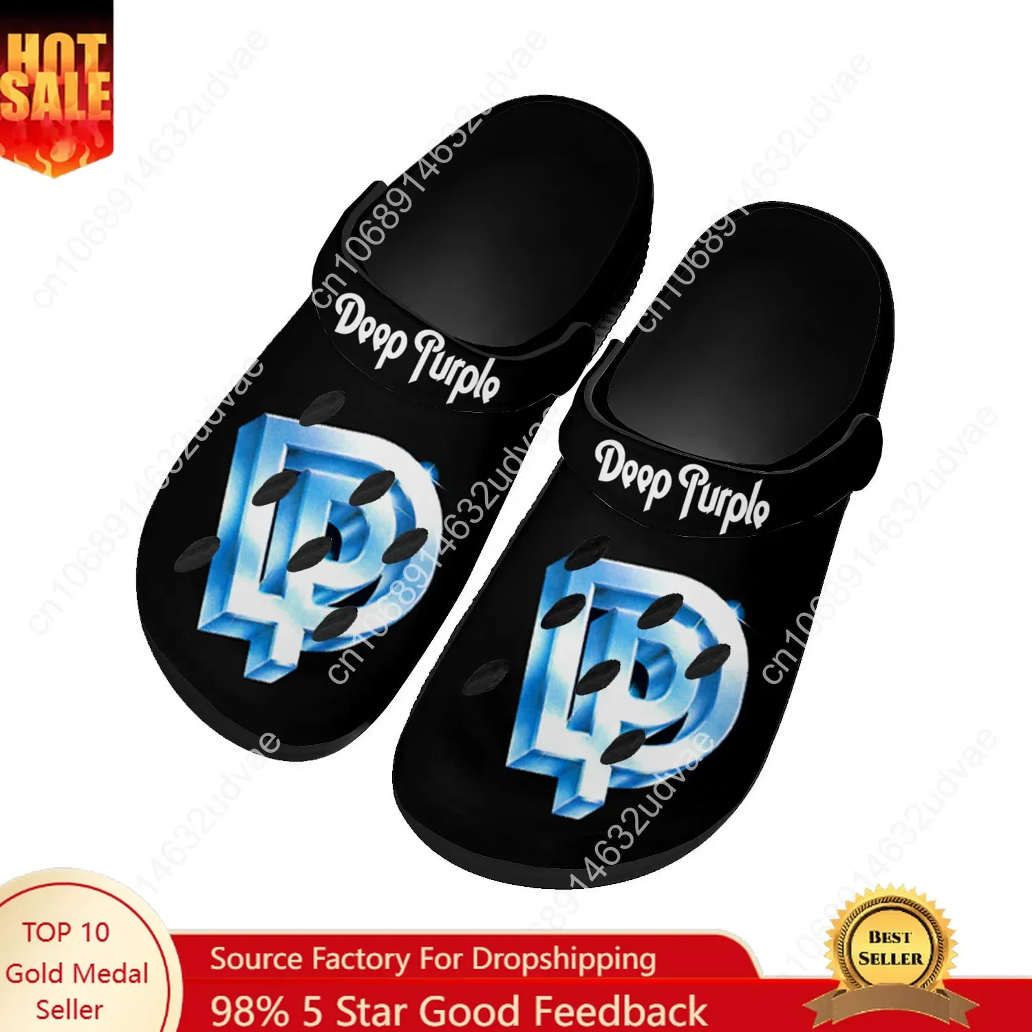 

Deep Purple Water Shoes Men Women Teenager Comfortable Fashion Home Garden Clogs Custom Sandals Beach Breathable Hole Slippers