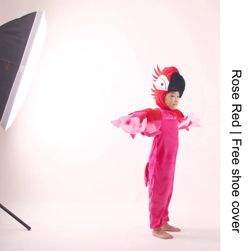 Kids Cosplay Macaw Bird Costumes Performance Parrot Budgerigar Animal Cartoon Stage Jumpsuits Parakeet Children\'s Dancing Dress