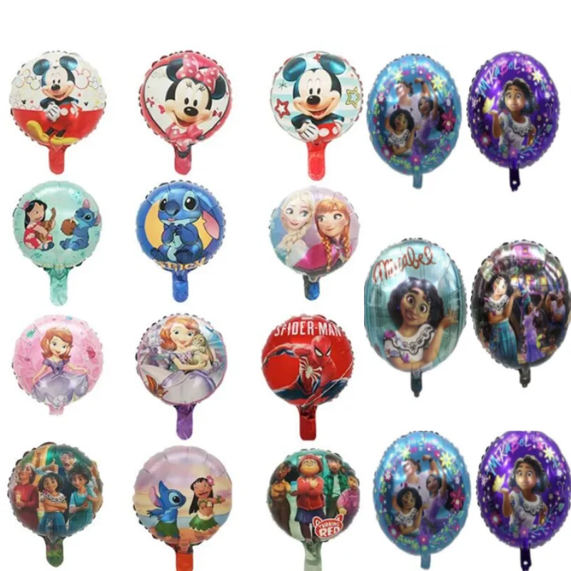 50/100pcs Disney Princess Toy Story Encanto Foil Balloons Birthday Party Decoration Air Globos Girl Baby Shower Helium Ballon