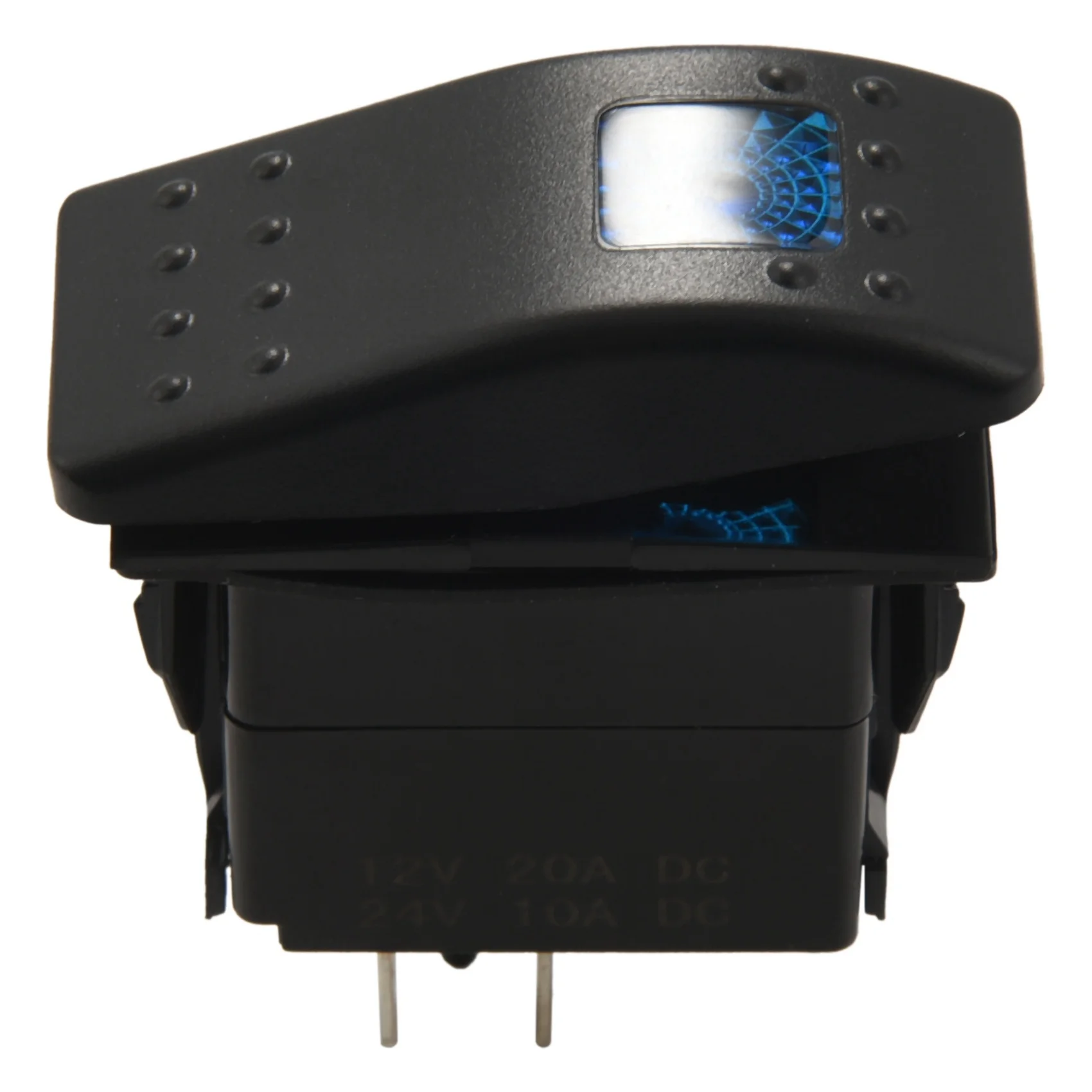 3X 12V 20 Amp Waterproof Blue LED On/Off Boat Marine SPST 3P Rocker Switch With Light-L94A