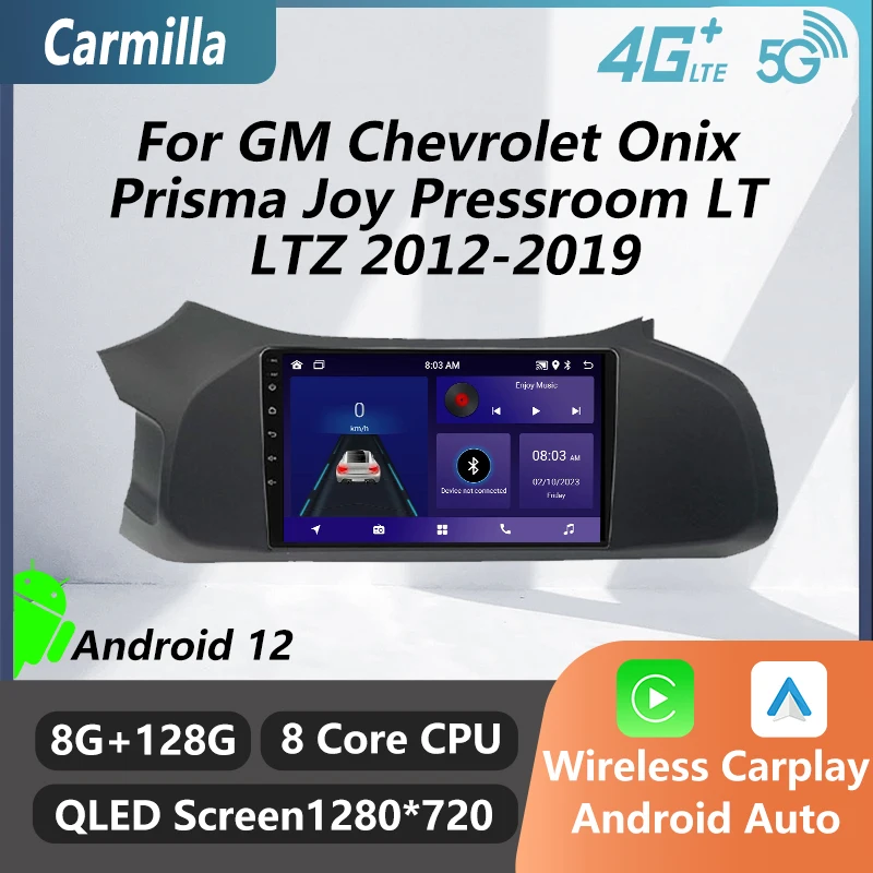 

2 Din Android Car Radio for GM Chevrolet Onix Prisma Joy Pressroom LT LTZ 2012-2019 GPS Navigation Multimedia Stereo Autoradio