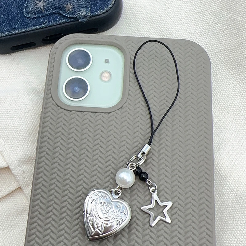 Y2k Heart Locket Stargirl Keychain Handmade Coquette Fairy Core Heart-Shaped Small Box Keychains