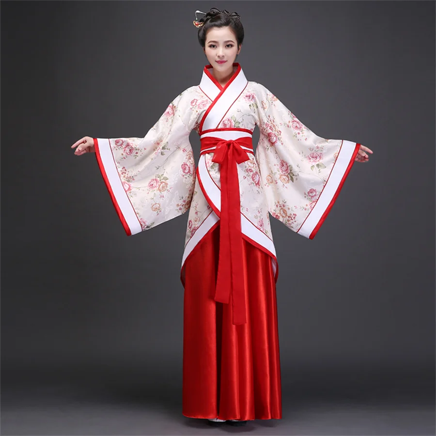 Traditional Women Red Hanfu Tang Dynasty Dresses   Princess Chinese Dress Clothing Modern Hanbok Robe Chinoise 3XL