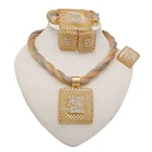 Fine Jewelry Sets African Gold Color Jewelry sets Wedding Jewelry set Women Necklace African Costume Jewelry set For Women Gift