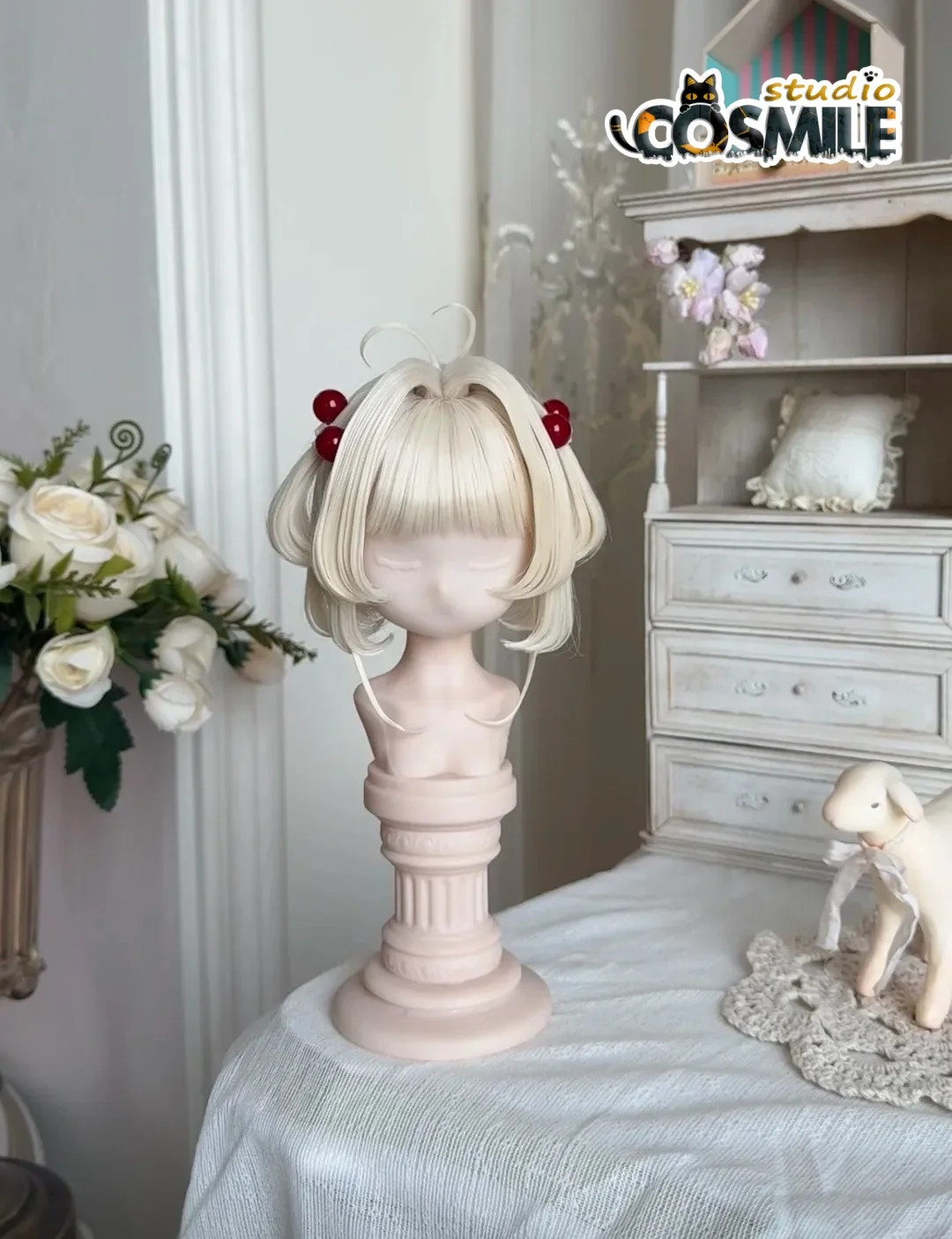 Nouvelle perruque brune Sakura Role Cos Cosplay 1/3 1/4 BJD, cheveux bleus stylisés, accessoires pour poupée, cadeau KN