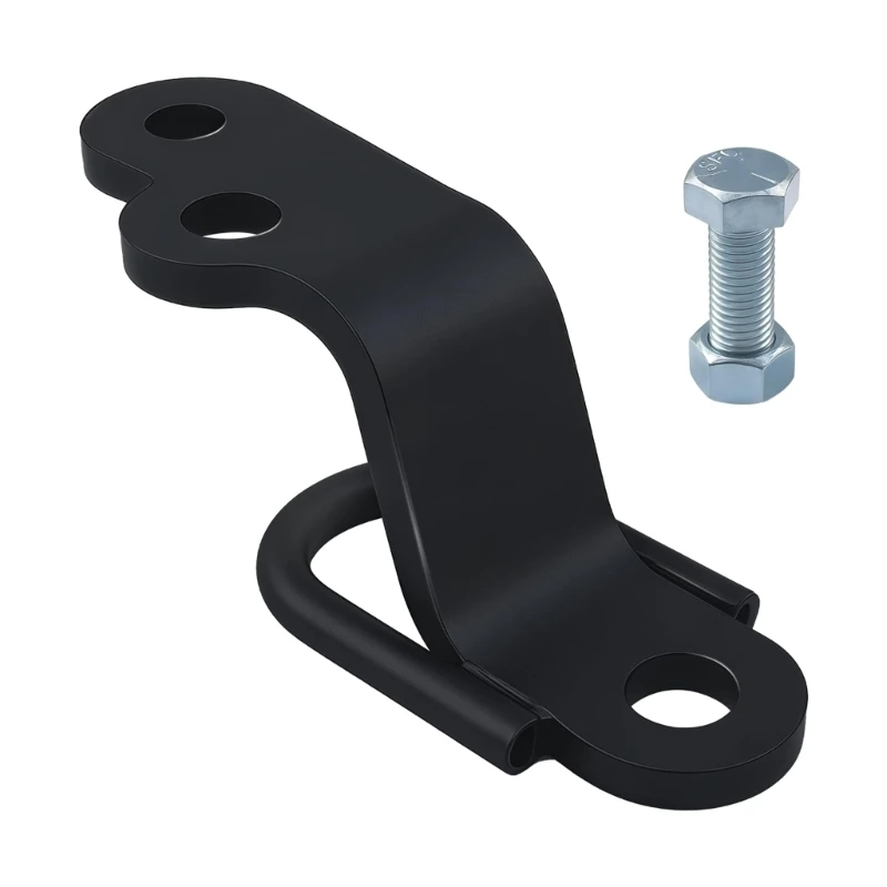 Anhängerkupplungshalterung für UTV-Transport Freien, gebogener Adapter aus schwarzem Metall mit Drei-Wege-Anordnung, 21,5 x – Detail 8