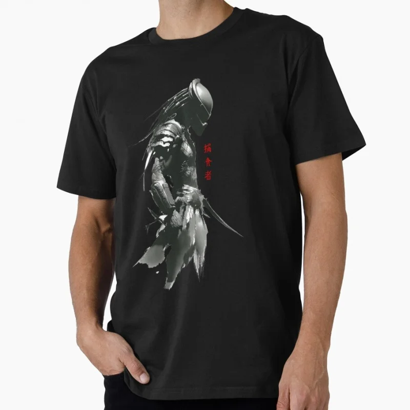 

Retro Horror Sci-Fi Predator Gift T shirt Jungle Hunter Alien Warrior tee 1212 Short Sleeve Graphic Clothes All size Tops S-6XL