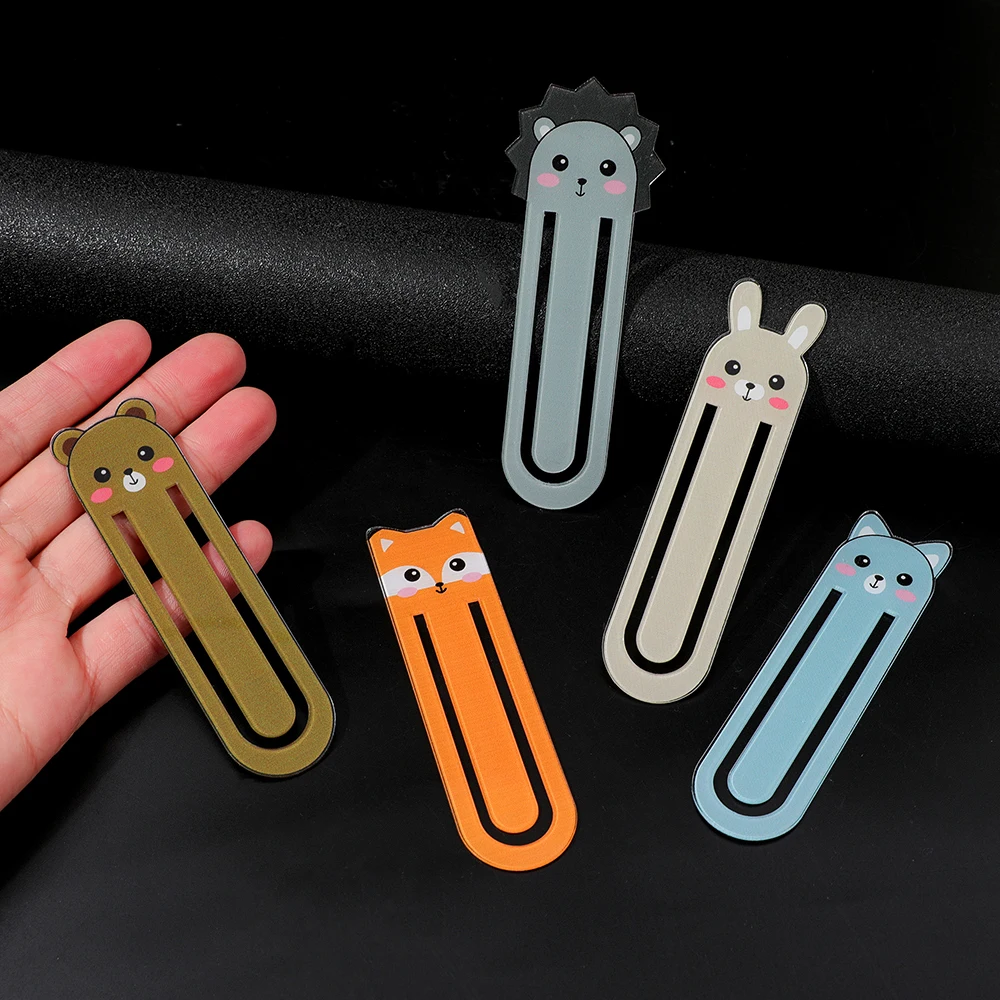 Adorable Animal-Themed Acrylic Paper Clips: Bear / Rabbit / Fox / Lion Cute Designs for File Organization Markers - The Ultimate