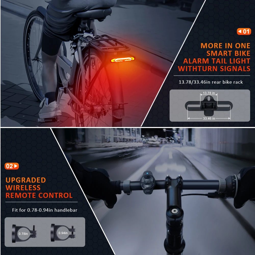 ضوء خلفي ذكي للدراجة مع إشارات - مراجعة Turn Signal Bike Light Wireless Remote وسعره
