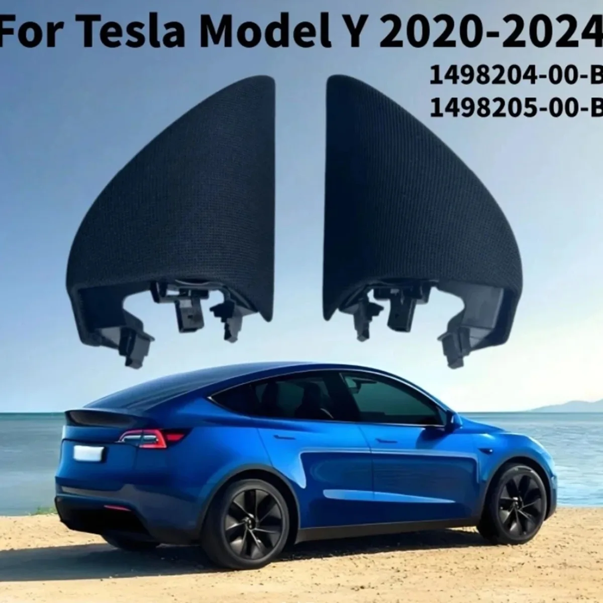 Left Right Speaker Sound Cover  For Tesla Model Y Rearview Mirror Inner Triangle Trim 1498204-00-B 1498205-00-B Car Accessories