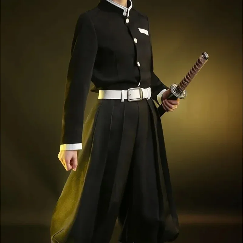 

2025iyi аниме Demon Slayer Tanjirou Kamado костюмы для косплея Kimetsu No Yaiba кимоно плащ мужское пальто подкладка брюки парик Хэллоуин