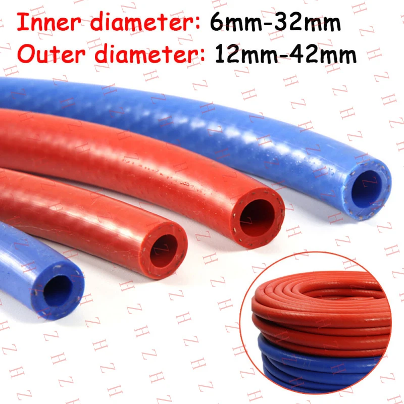 U+ Silicone Vacuum Hose Tubing Reinforced Braided Tube Water Air Tube ID 6mm-32mm（Minimum order 10 pieces）