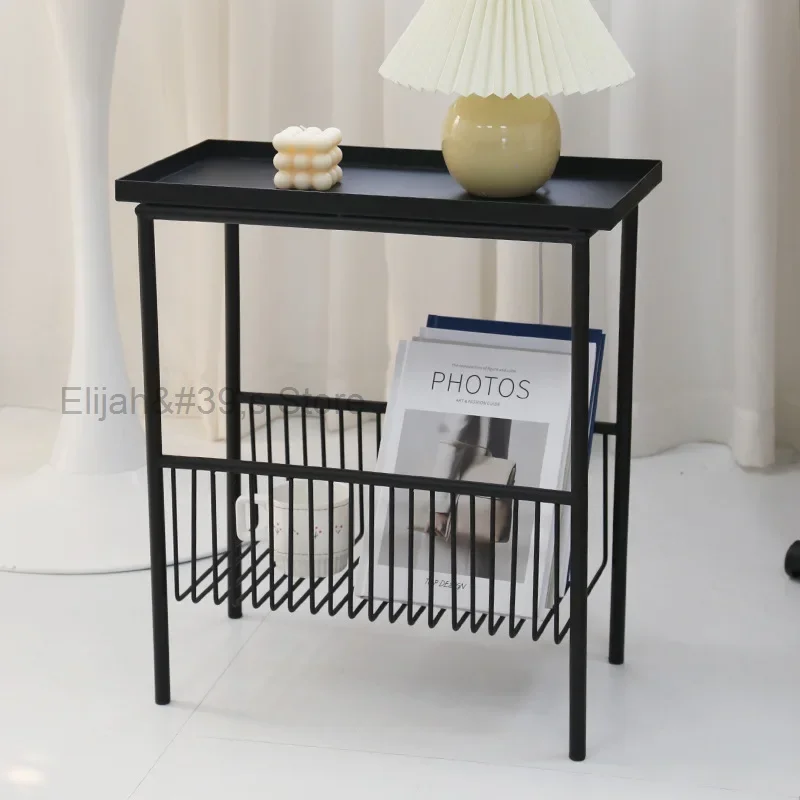 

Danish Design/ins Style Sofa Side Table Wrought Iron Corner Table Nordic Bedside Storage Small Table Coffee Table Rack