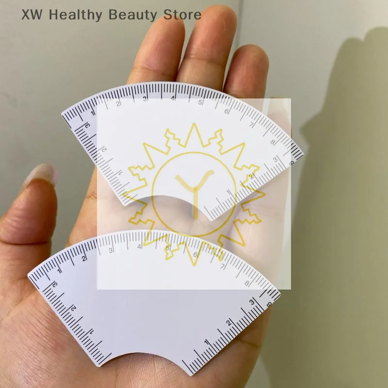 رسم سريع تصميم الحاجب حاكم الحاجب تشكيل الاستنسل Microblading رسم الخرائط أداة ماكياج رسم دليل حاكم لوازم الوشم