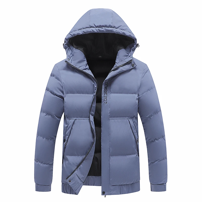 

New Fashion Winter Casual Hooded Parkas for Men High Quality Thickened Warm Overcoats Windproof Men Cotton Clothing with Hood