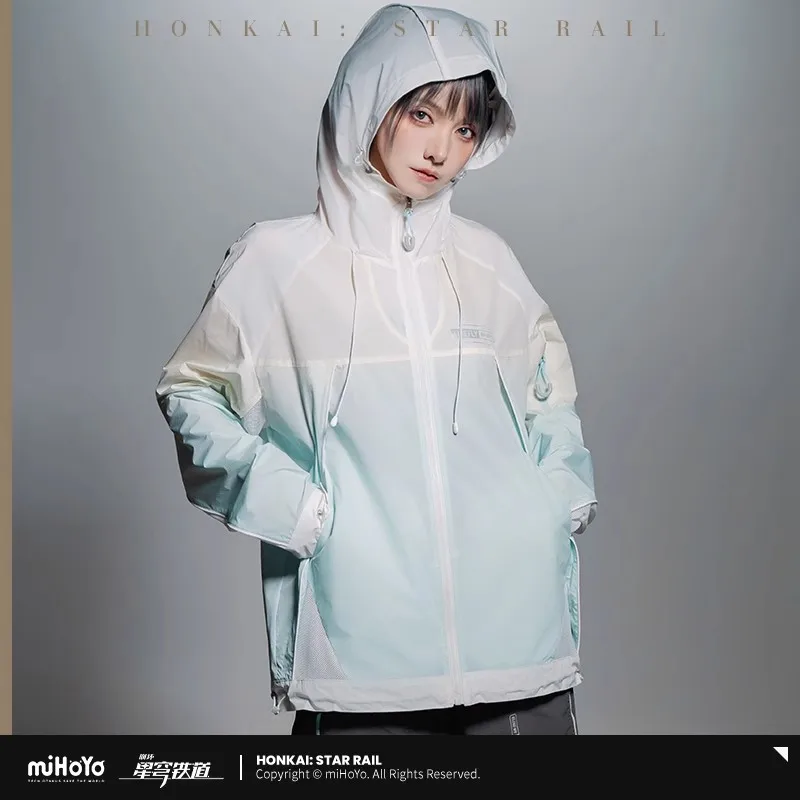 [정품] miHoYo 게임 반딧불 재킷 Honkai 스타 레일 반딧불 테마 선 스크린 재킷 탑 의류 야외 재킷 코스프레 선물