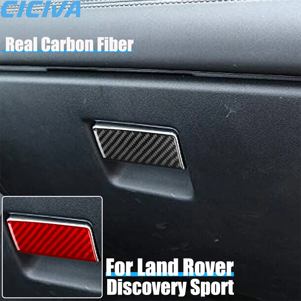

Настоящее углеродное волокно, автомобильные аксессуары, ручка для хранения перчаток, накладка, мягкая наклейка для Land Rover Discovery Sport L550 2015-2019