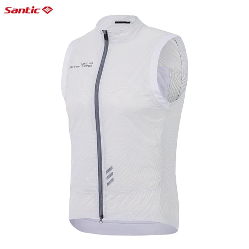 Imagen 2 del producto Santic-Chaleco de ciclismo para hombre y mujer, traje de Ciclismo de verano, ultraligero, a prueba de viento