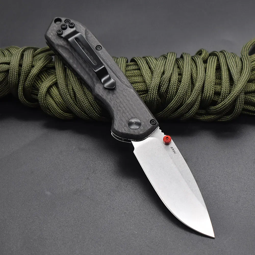 Mini Freek 565-1 Carbon Fiber Handles Pocket Folding Knife D2 Blade Camping Outdoor EDC Tactical Knives Camping Hunting Tool