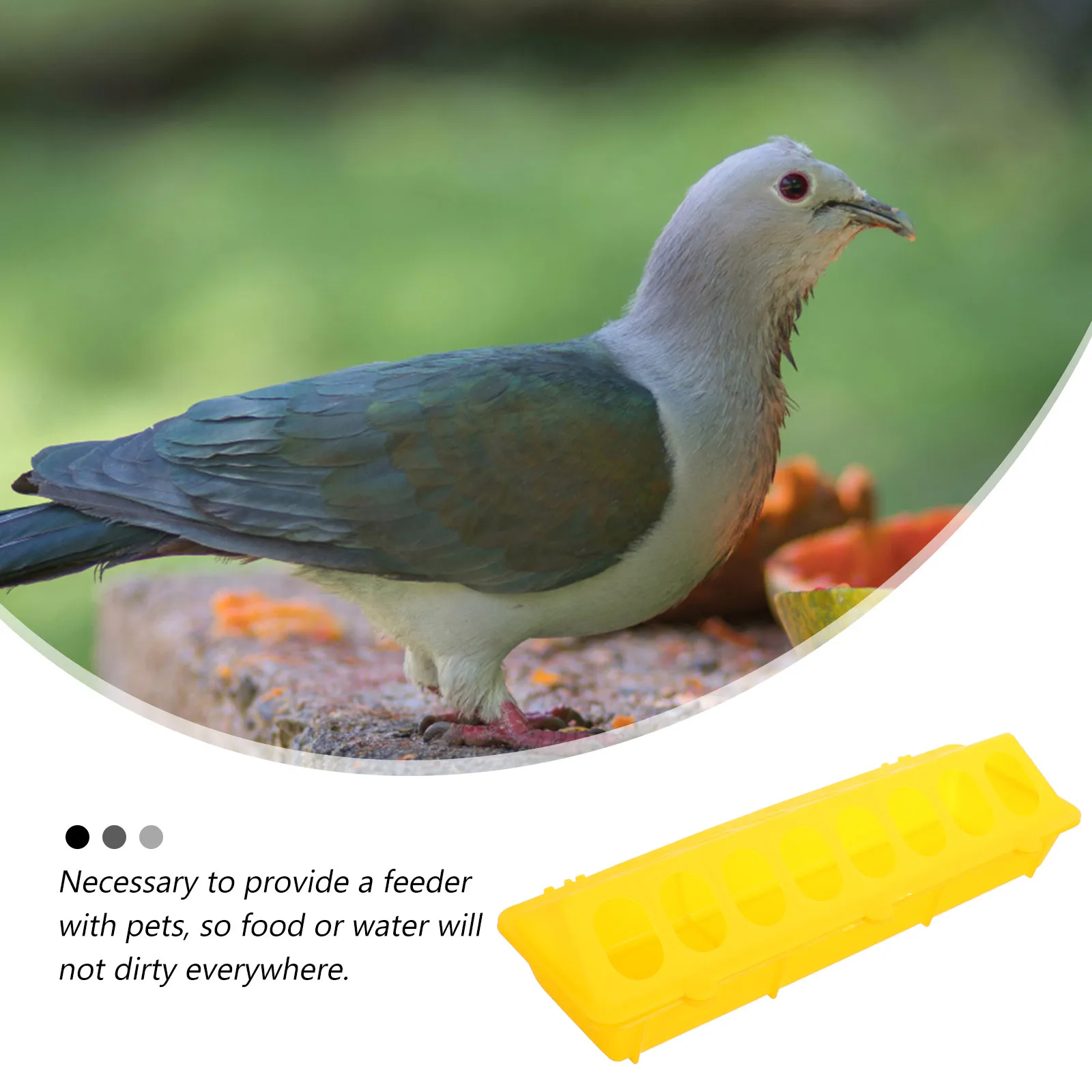 

2pcs Yellow 300x120x80mm Feeding Waterer for Chickens Ducks Poultry Practical Durable Plastic Bird Trough Container