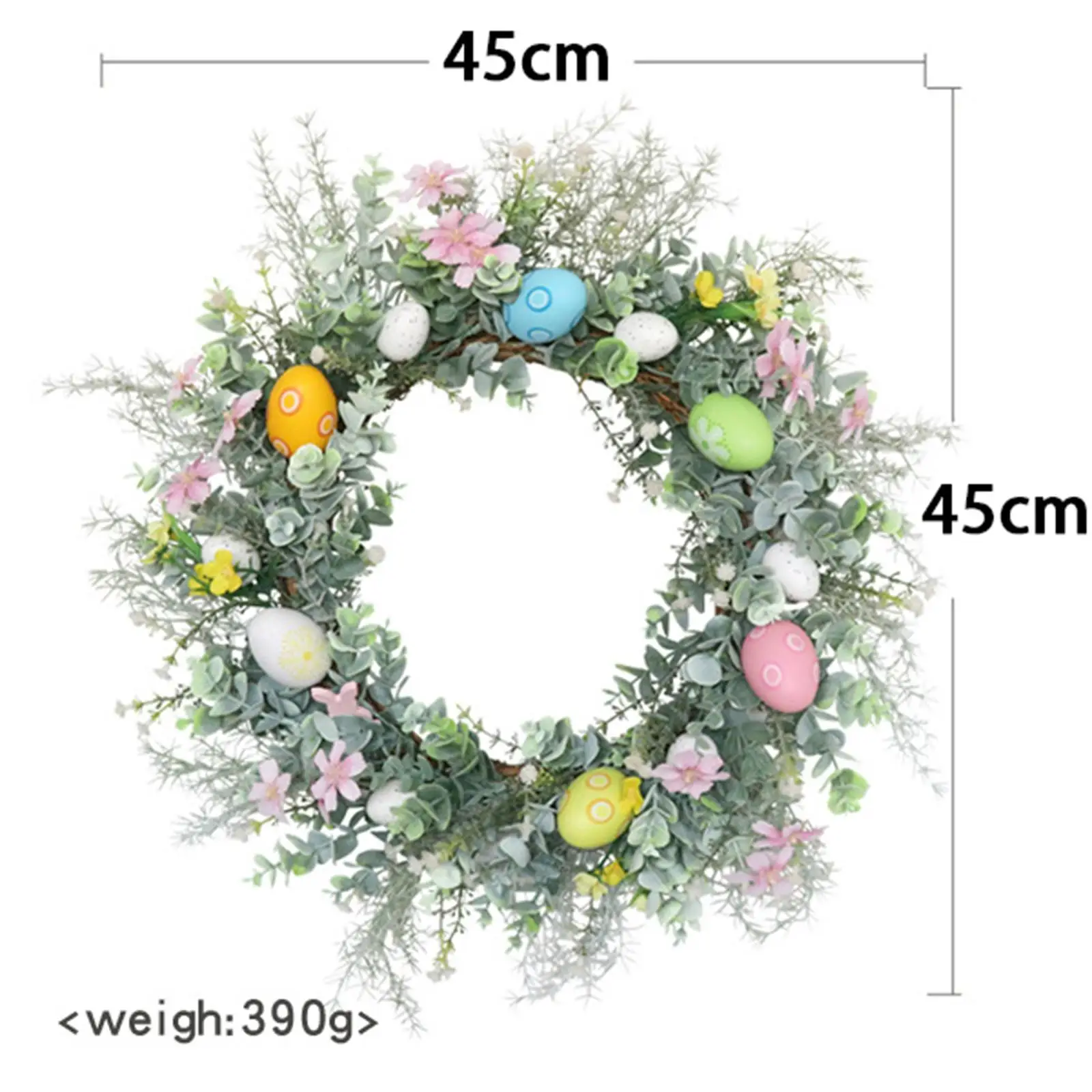 Easter Egg Wreath Easter Door Wreath for Front Door Farmhouse Indoor Outdoor image 6
