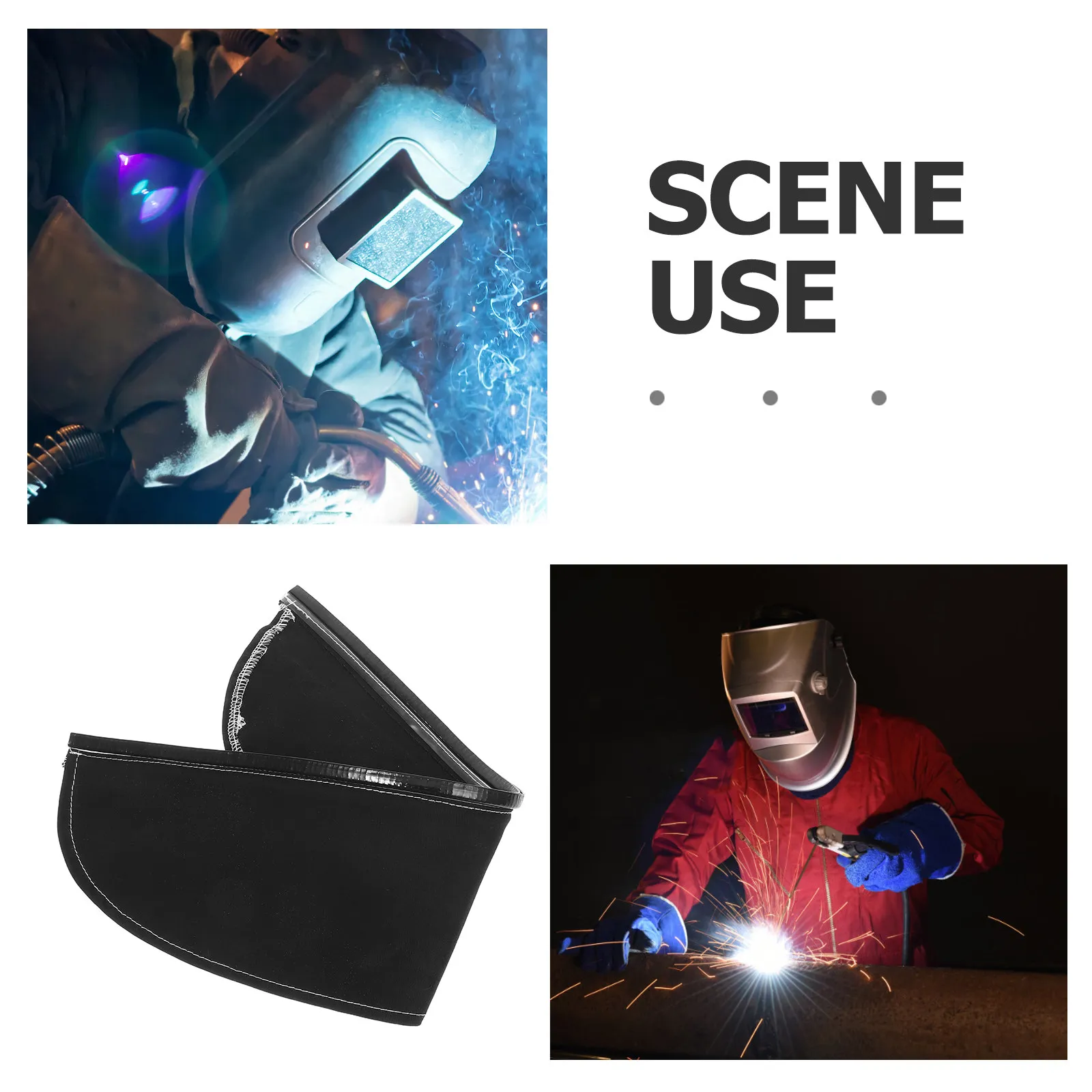 Comprehensive Welding Neck Hood Full Coverage Protective Shawl Hat for Welding Heavy Duty Flame Proof Material Safe