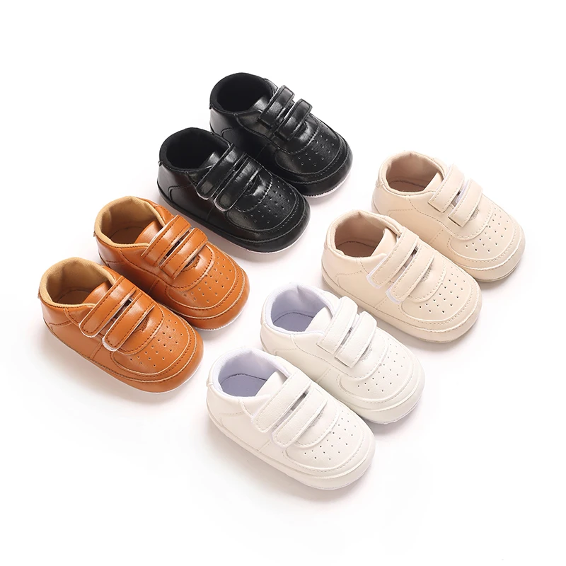 

4 Colors Soft-soled Sneaker Fashion Infant Spring Shoe Newborn Infant Girls and Boys Recreational Baptism Non-Slip Walking Shoes