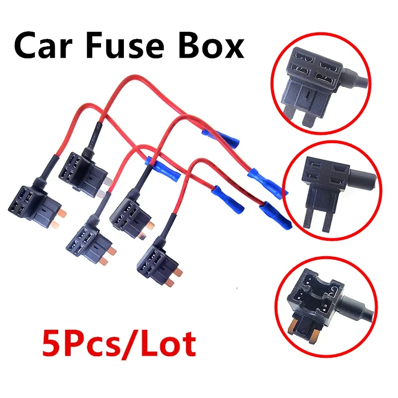 

Car Mini Fuse Box Circuit Adapter ATM Blade Fuse for Car Van Motorcycle RV Boat Tractor TAP Adapter