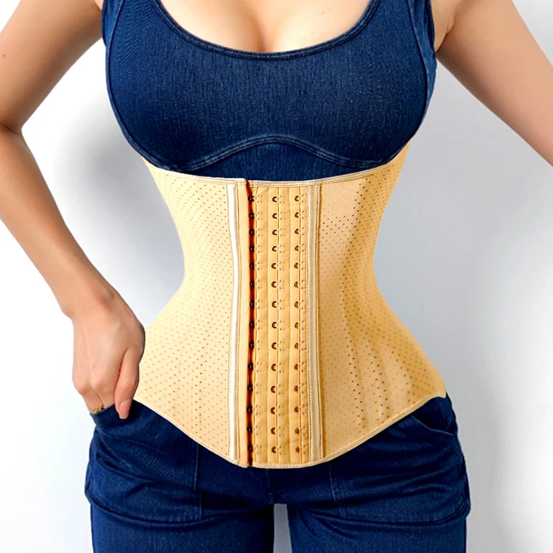 

25 Steel Bones Latex Waist Trainer Corset Shapewear Slimming Belly Band for Body Shaper Modeling Strap Fajas Colombianas Girdles