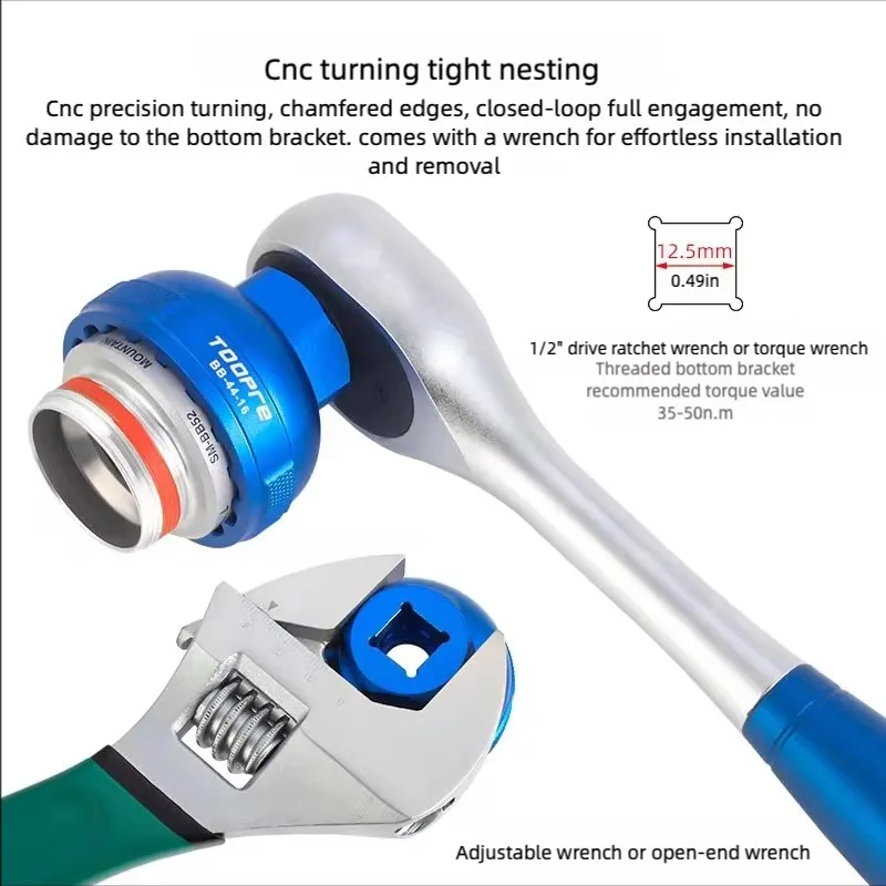 دراجة أسفل قوس كم أداة تركيب التفكيك محول الطريق الدراجة الجبلية واحدة متكاملة الخيوط أسفل قوس أدوات #4