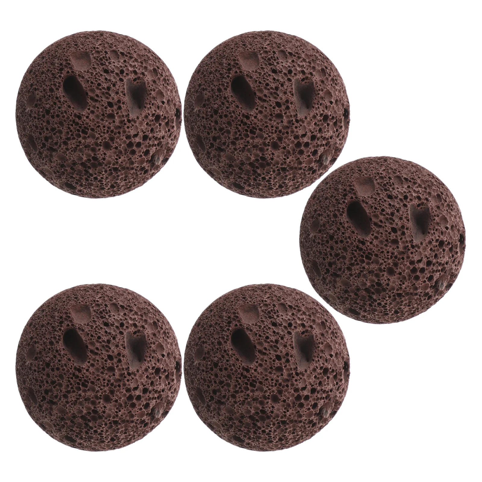 

5Pcs Natural Volcanic Stones for Sauna 4Cm Round Basalt Rocks Steam Generating Porous Heater Replacement Sauna Stone Set