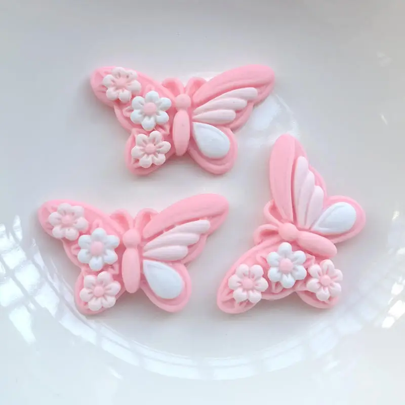 10 large butterfly shaped resin flat back kabochin scrapbook Kawai DIY decorative accessories hairpin decoration