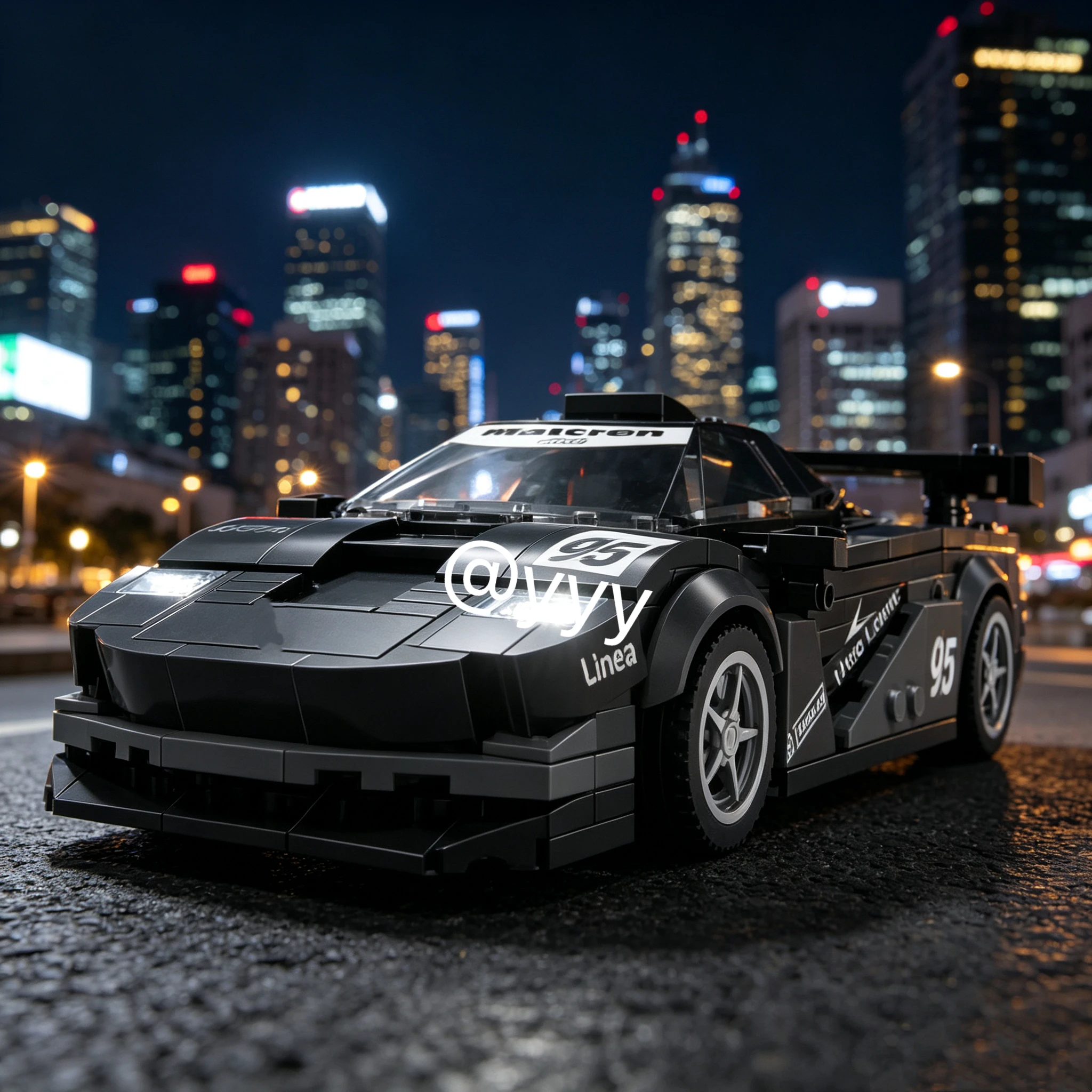 NEW/328pcs black sports car racing racing assembly collection ornaments birthday Christmas gift