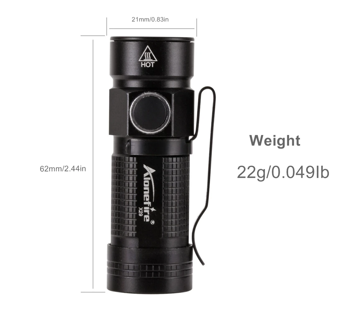 Linterna LED táctica XPG con clip en U giratorio para exterior - imagen 4