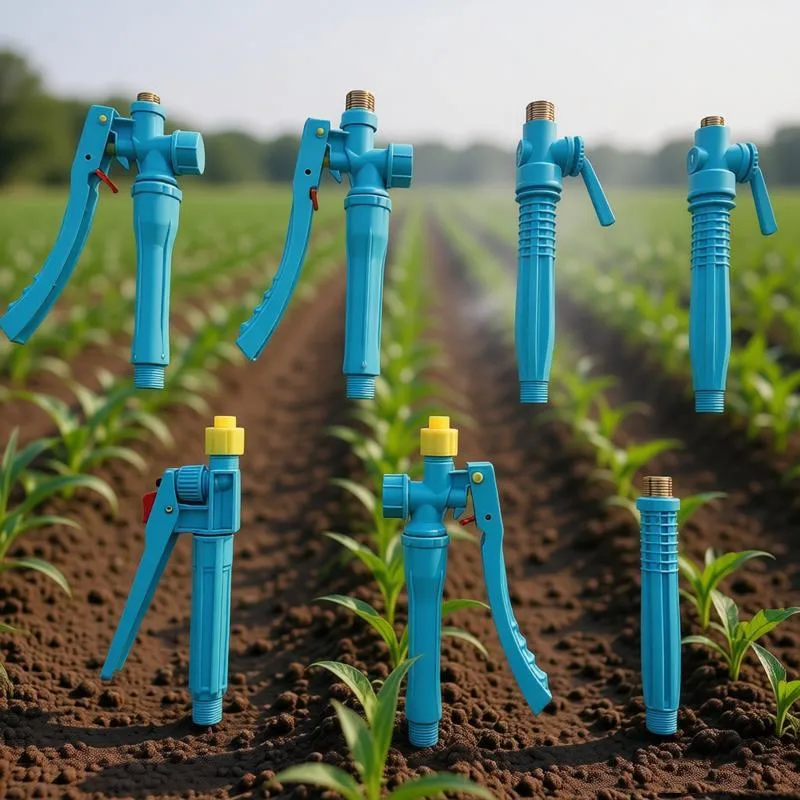Blue Spray Handle With Filter Handheld Trigger Press Switch For Spraying Electric Hand Sprayer Garden Agricultural Accessories
