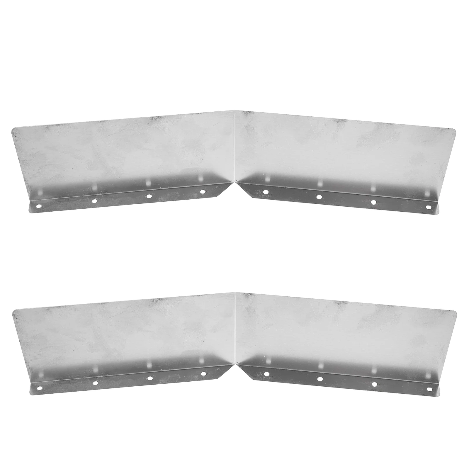 2 Pcs Rain Gully Splash Guard Roof Corner Diverter Supply Protection Gutter Splashing Guards for Silver Roofing