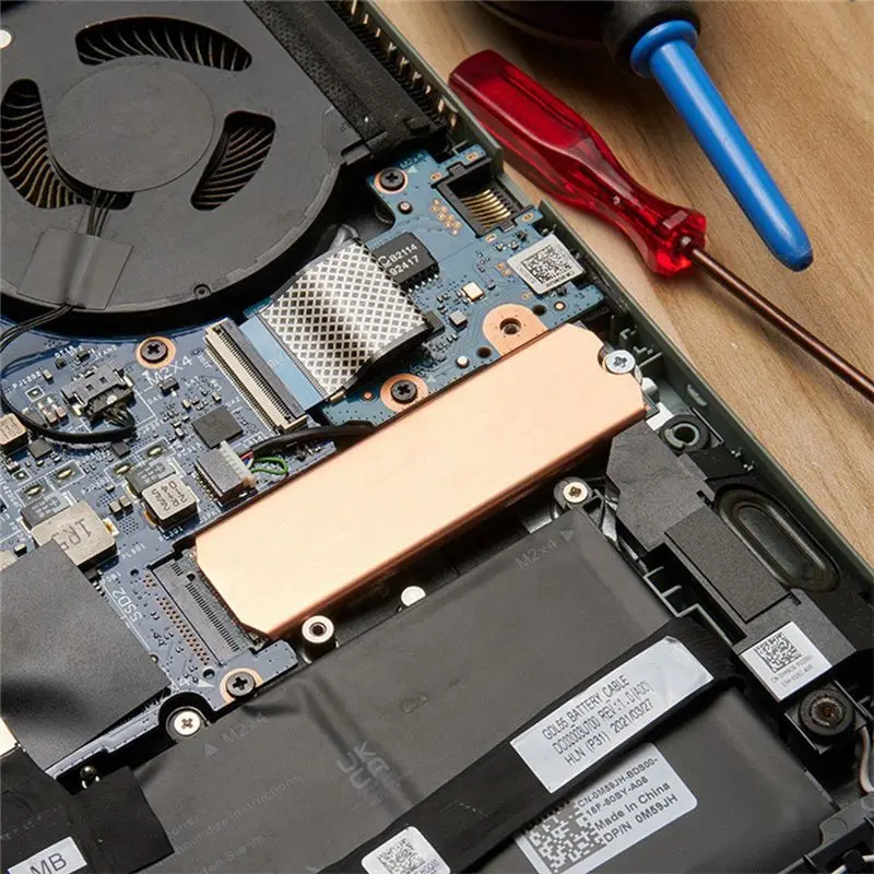 AED7-Copper M.2 SSD Heatsink Hard Disk Cooler With Thermal Solid State Disk Radiator 0.5Mm For M.2 2242 Nvme SSD,TN42 Durable