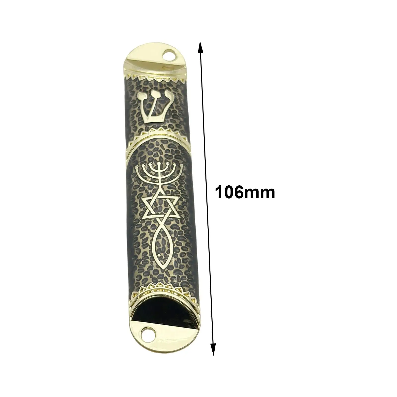 4.1inch Jewish Mezuzah Case Cover Zinc Alloy Judaica Gift Front Door Decoration Handcrafted for Housewarming Gift Sturdy