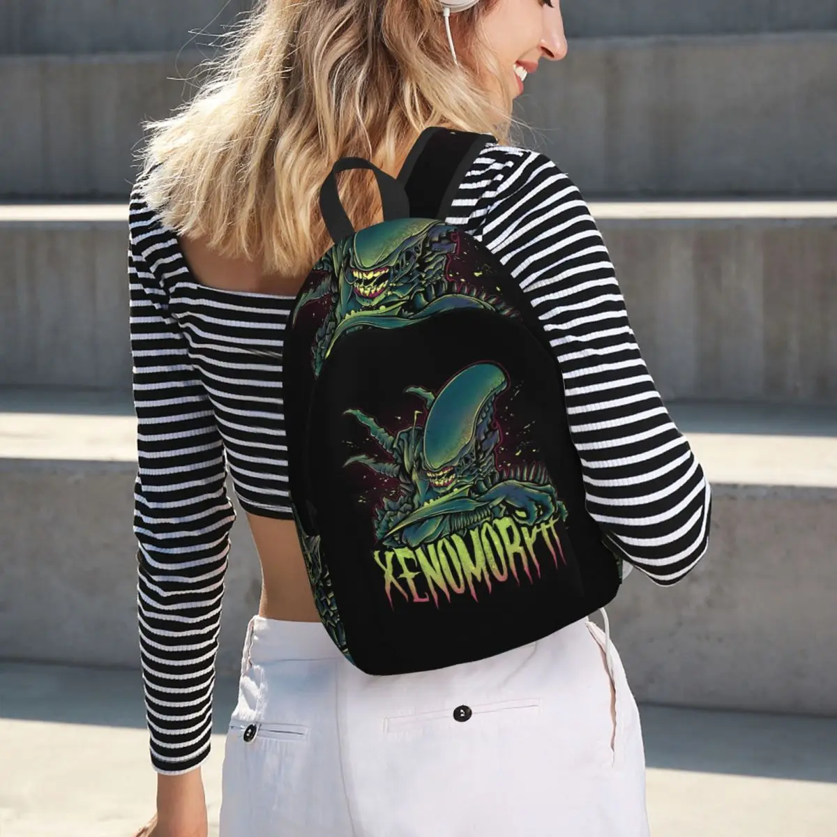 Beware The Xenomorph Rucksack, heißer Verkauf, Tagesrucksack, große Kapazität, Kinder-Büchertasche, Schultasche, Umhängetaschen für Männer und Frauen