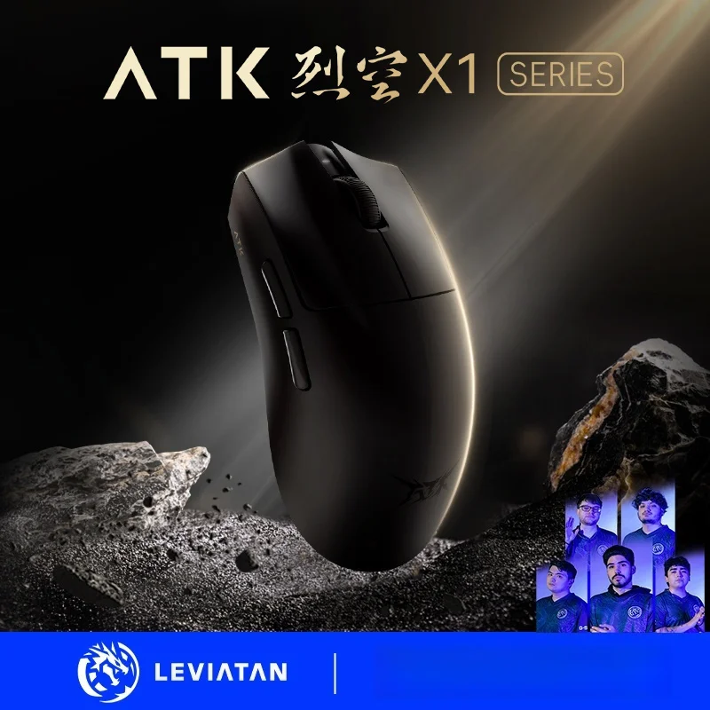 ATK X1 Pro Max Ultra Gaming Mouse Tri Mode 2.4g Bluetooth Wireless Mouse PAW3950 Ultra Lightweight Esport 8k Gaming Mouse