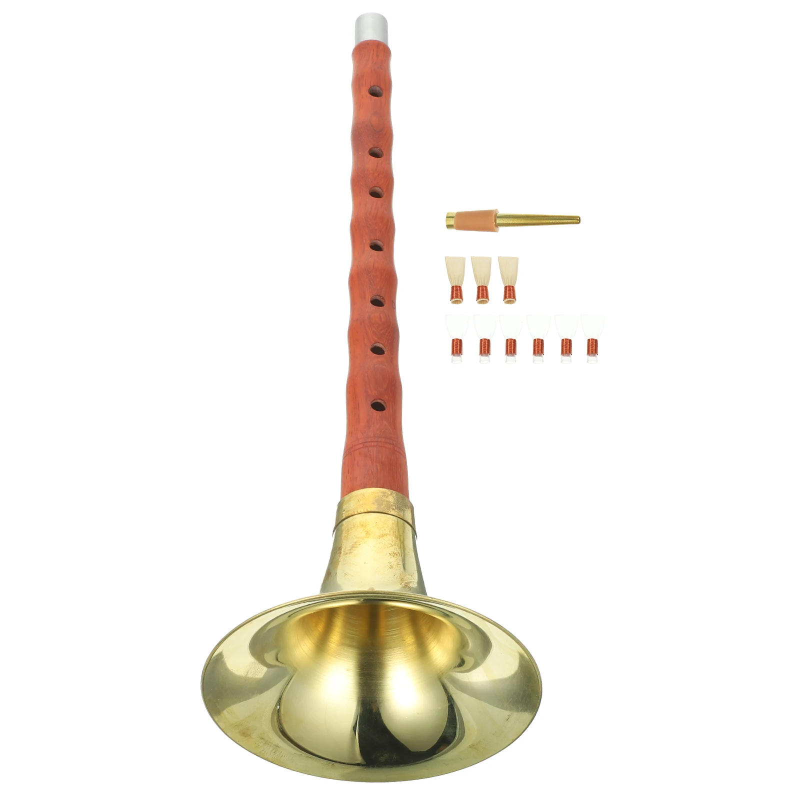 

Suona Horn D Key Beginner Professional Music Instrument Chinese Wind Ebony Premium Red Pear Adjustable