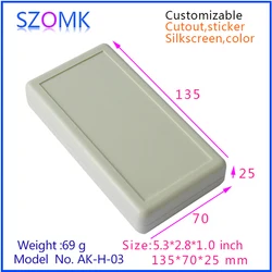 1PCS handheld enclosure 135*70*25mm electronics abs plastic enclosure diy plastic box plastic case