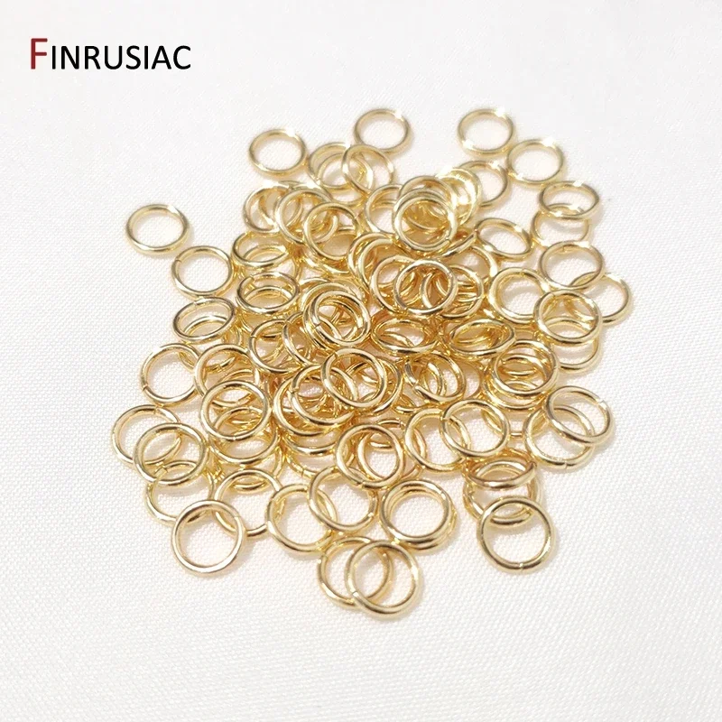 DIY Connecting Rings For Jewelry Making Accessories, 14k Real Gold Plated Brass Metal Material Open Jump Ring Wholesale