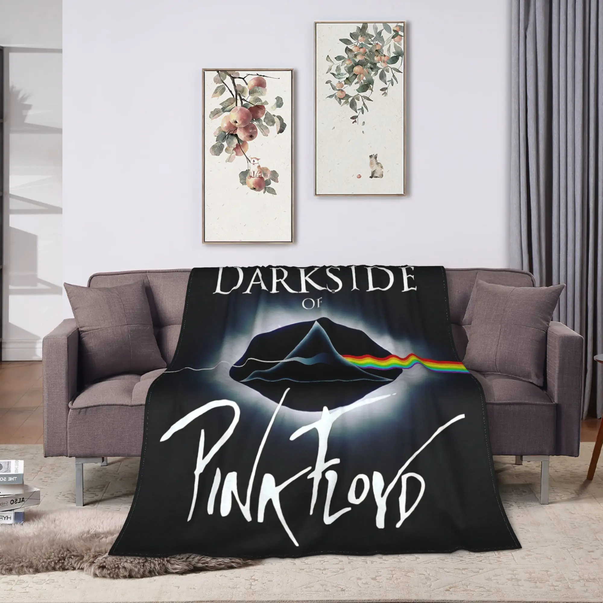 Floyded Rock Me Pinks  Blanket  Warm Soft Fluffy Plush Throw Blanket For Couch Bed Picnic Flannel Bedspread Bed Cover